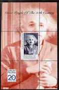 Somaliland 1999 Great People of the 20th Century - Albert Einstein perf souvenir sheet containing 10,000 sl value unmounted mint