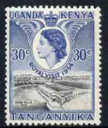Kenya, Uganda & Tanganyika 1954 Royal Visit (Owen Falls Dam) 30c unmounted mint, SG 166