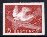 Estonia 1940 Stamp Centenary 15s imperf (from remaindered stock) SG 158var*