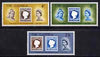 Gambia 1969 Stamp Centenary perf set of 3 unmounted mint, SG 256-58