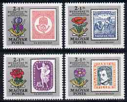 Hungary 1971 Budapest '71 Stamp Exhibition & Stamp Centenary (3rd issue) perf set of 4 unmounted mint, SG 2604-07