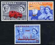 Grenada 1961 Stamp Centenary perf set of 3 unmounted mint, SG 208-10