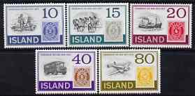 Iceland 1973 Stamp Centenary perf set of 5 unmounted mint, SG 504-508*