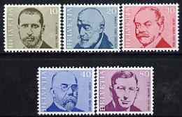 Switzerland 1971 Famous Physicians perf set of 5 unmounted mint, SG 819-23