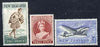 New Zealand 1955 Stamp Centenary perf set of 3 unmounted mint, SG 739-41*