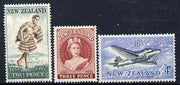New Zealand 1955 Stamp Centenary perf set of 3 unmounted mint, SG 739-41*