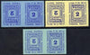 Cinderella - Hawaii 1951 Stamp Centenary Exhibition set of 3 labels each tete-beche imperf between, unmounted mint