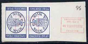 Finland 1956 Stamp Centenary & Exhibition tete-beche pair fine used, SG 560a