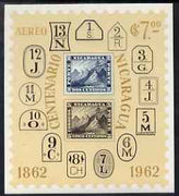 Nicaragua 1962 Stamp Centenary imperf m/sheet unmounted mint, SG MS1466a