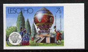 Lesotho 1983 Manned Flight 7s (Montgolfer Balloon) imperf marginal single (SG 545var) blocks, pairs & gutter pairs available price pro rata