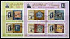 Ajman 1966 Stamp Centenary Exhibition opts on Stanley Gibbons Centenary set of 2 imperf m/sheets cto used, SG MS 78, Mi BL 5 & 6