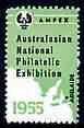 Australia 1955 National Philatelic Exhibition perf label (showing map in green) unmounted mint