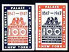 United States 1947 Centenary Stamp Exhibition (Grand Central Palace, NY) set of 2 imperf labels (Blue & red and red & blue) mint with minor wrinkles
