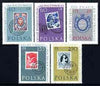 Poland 1960 Stamp Centenary perf set of 5, unmounted mint but sl off-set, SG 1145-49