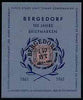 Germany 1961 Bergedorf Stamp Centenary souvenir sheet on blue paper containing copy of 1861 3s applied to centre with special Centenary cancel (insc c/o Alfred Gerth)