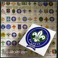 Moldova 2007 Europa - Scouting Folder with perf sheetlet containing 6 values (3 sets of 2) unmounted mint, SG 574-5
