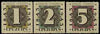 Brazil 1943 Stamp Centenary perf set of 3 (Numerals) unmounted mint, SG 683-85