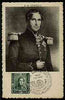 Belgium 1949 Stamp Centenary 90c on black & white picture postcard of King Leopold with special illustrated first day cancel