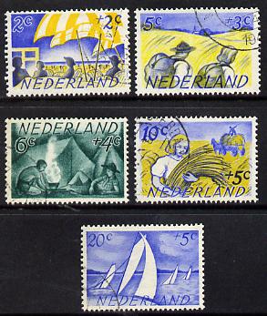 Netherlands 1949 Scouts Cultural Fund set of 5 fine cds used SG 679-83*