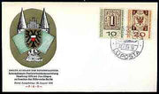 Germany - West 1959 Stamp Exhibition & Stamp Centenary set of 2 on illustrated cover with f1rst day illustrated cancel (22 Aug)