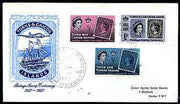 Turks & Caicos Islands 1967 Stamp Centenary perf set of 3 on illustrated cover with special first day cancel