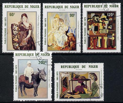 Niger Republic 1981 Birth Centenary of Picasso set of 5 cto used, SG 854-58*