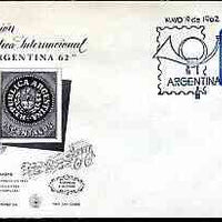 Argentine Republic 1962 Argentine '62 Philatelic Exhibition (2nd issue) on illustrated cover with 'Posthorn' first day cancel