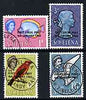 St Helena 1965 set of 4 opt'd LOCAL POST (with lace background) fine used with 'local' cancel