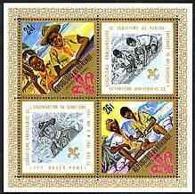 Burundi 1968 20th Anniversary of Scouts diamond shaped perf m/sheet unmounted mint, Mi BL 25A