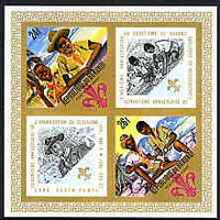 Burundi 1968 20th Anniversary of Scouts diamond shaped imperf m/sheet unmounted mint, Mi BL 25B
