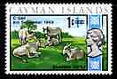 Cayman Islands 1969 Brahmin Cattle 1c on 1d from decimal opt def set unmounted mint, SG 239*