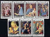 Dominica 1975 Christmas (Virgin & Child Paintings) perf set of 7 unmounted mint, SG 482-88