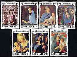 Dominica 1975 Christmas (Virgin & Child Paintings) perf set of 7 unmounted mint, SG 482-88