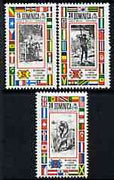 Dominica 1969 International Labour Organisation perf set of 3 unmounted mint, SG 262-64
