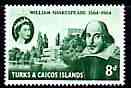 Turks & Caicos Islands 1964 400th Birth Anniversary of Shakespeare 8d unmounted mint, SG 257*