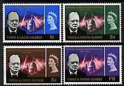 Turks & Caicos Islands 1966 Churchill Commemoration perf set of 4 unmounted mint, SG 262-65