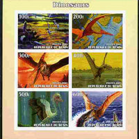 Benin 2003 Dinosaurs #11 imperf sheetlet containing 6 values unmounted mint. Note this item is privately produced and is offered purely on its thematic appeal