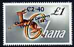 Ghana 1965 New Currency 2c40 on £1 Gazelle unmounted mint, SG 391