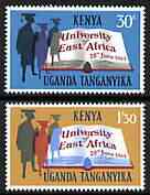 Kenya, Uganda & Tanganyika 1963 East African University perf set of 2 unmounted mint, SG 203-4