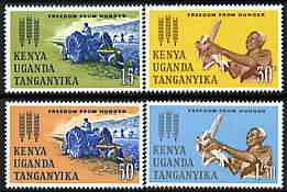 Kenya, Uganda & Tanganyika 1963 Freedom From Hunger perf set of 4 unmounted mint, SG 205-6