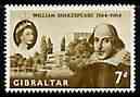 Gibraltar 1964 400th Birth Anniversary of Shakespeare 7d unmounted mint SG 177*