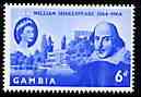 Gambia 1964 400th Birth Anniversary of Shakespeare 6d unmounted mint SG 210*