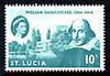 St Lucia 1964 400th Birth Anniversary of Shakespeare 10c unmounted mint SG 211*