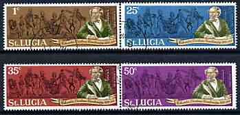 St Lucia 1970 Death Centenary of Charles Dickens perf set of 4 cto used, SG 293-96