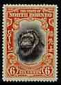 North Borneo 1931 50th Anniversary 6c Orang-Utan unmounted mint, SG 296