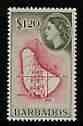Barbados 1953-61 Map of Barbados $1.20 (wmk Script CA) unmounted mint SG 300
