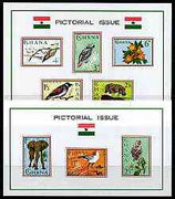 Ghana 1964 Pictorial Issue set of 2 imperf m/sheets (Flora & Fauna) unmounted mint, SG MS 364a
