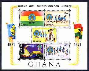 Ghana 1971 Girl Guides Golden Jubilee imperf m/sheet unmounted mint, SG MS 611
