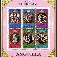 Anguilla 1975 Christmas perf m/sheet containing set of 6 unmounted mint, SG MS222