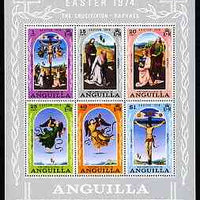 Anguilla 1974 Easter perf m/sheet containing set of 6 unmounted mint, SG MS180